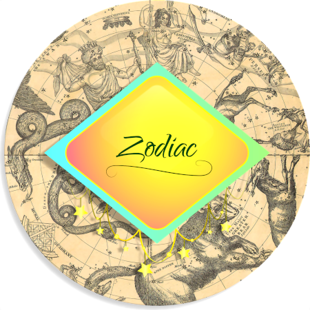 Zodiac button half size